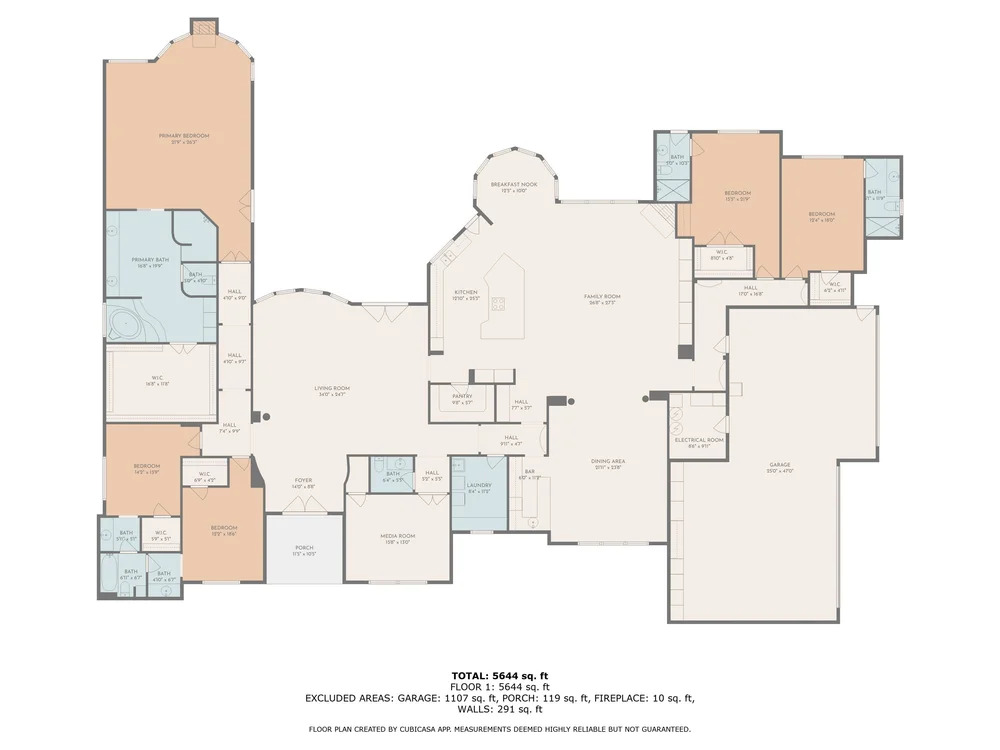 Real Estate 3D Tour Services in Chandler, AZ 6 2D Floor Plan Layout for Luxury Home Listing in Chandler, AZ
