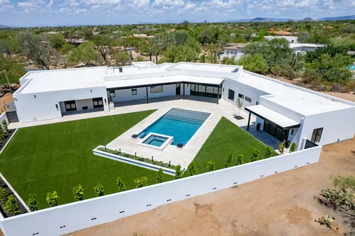 Real Estate 3D Tour Services in Scottsdale, AZ 4 Drone Aerial Photography of Luxury Home Backyard in Scottsdale, AZ