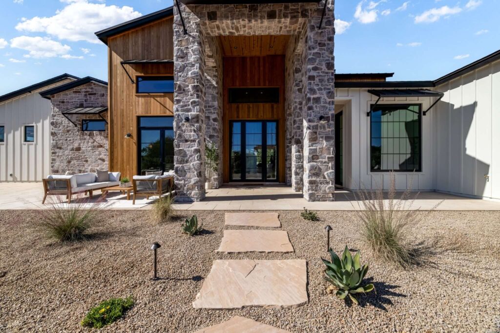 Professional Real Estate Photography of Stone Entryway Home in Chandler, AZ