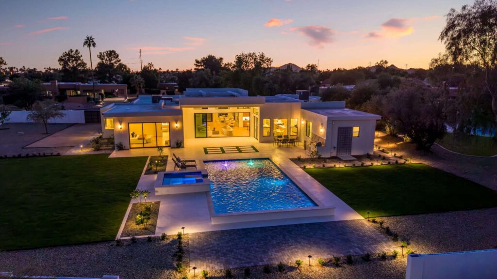Real Estate 3D Tour Services in Chandler, AZ 2 Real Estate Videography Coverage of Twilight Pool and Patio in Chandler, AZ