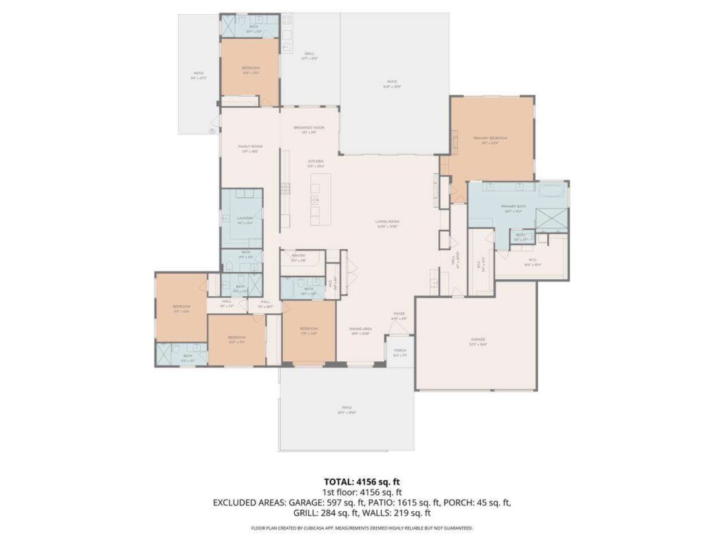 Architectural floor plan layout for a residential real estate listing in Phoenix, AZ